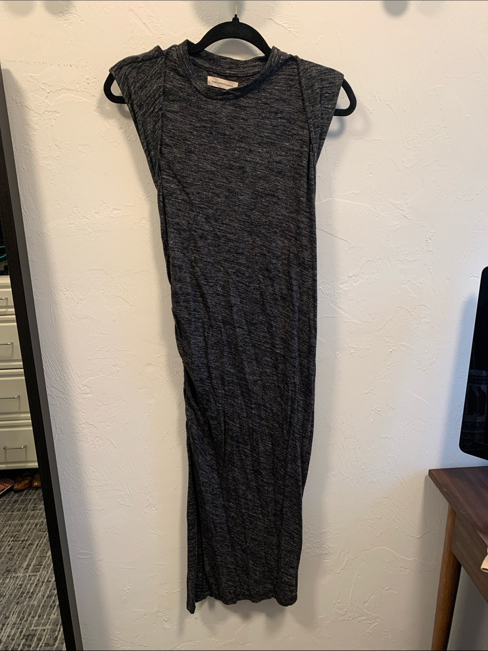 Isabel Marant Etoile Sleeveless Heathered Gray Maxi Dress